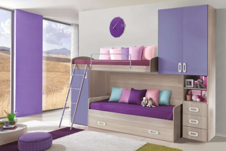 Cameretta Soppalco Brooklyn Viola